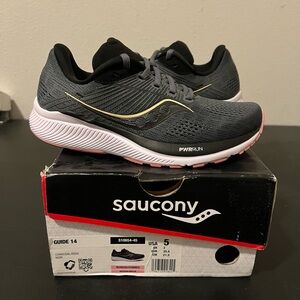 Saucony Guide 14 Running Shoes - Gray and Black